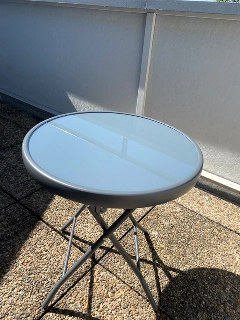 BALKONTISCH KLAPPBAR AUS Metall, rund EUR 20,00 PicClick FR